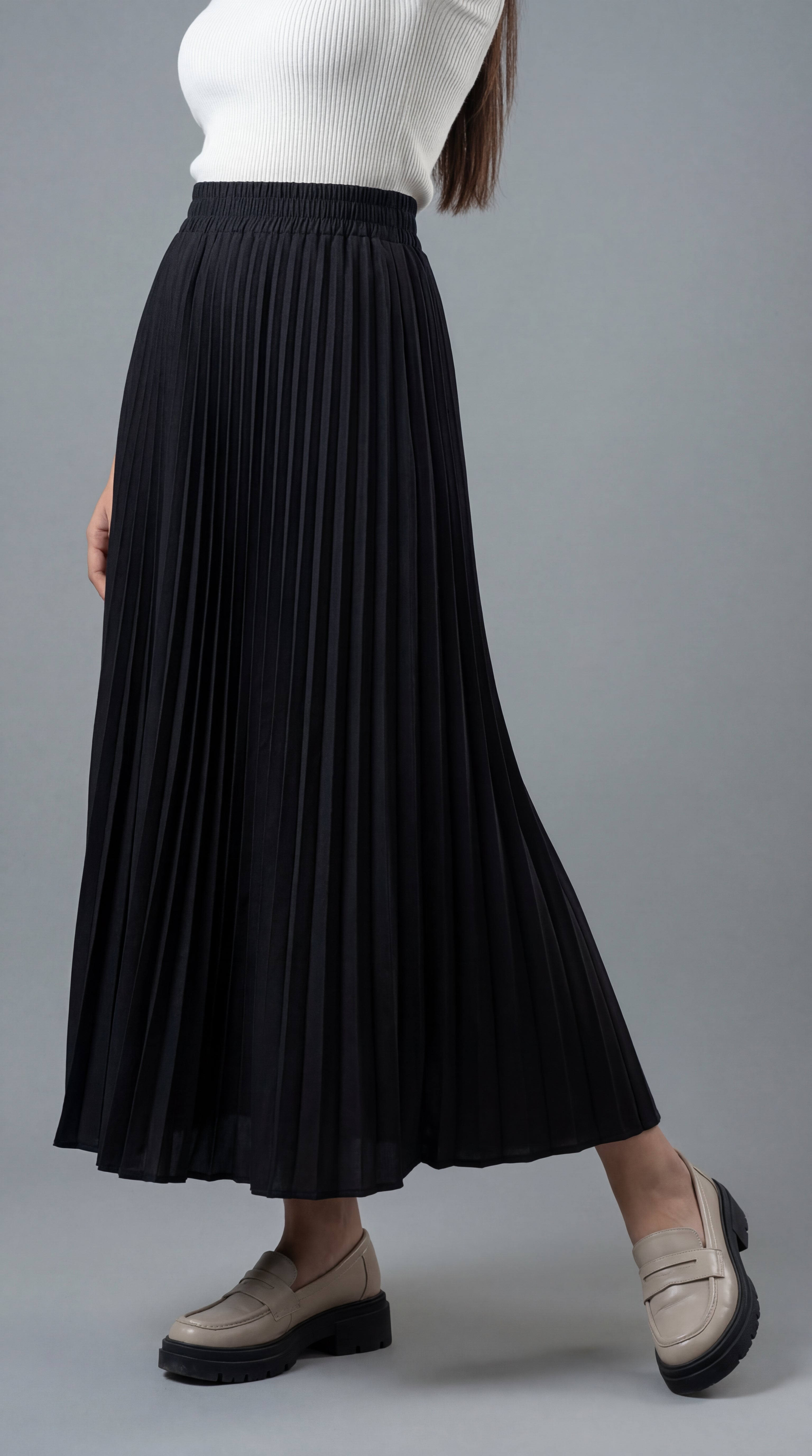 Black Pleated Skirt