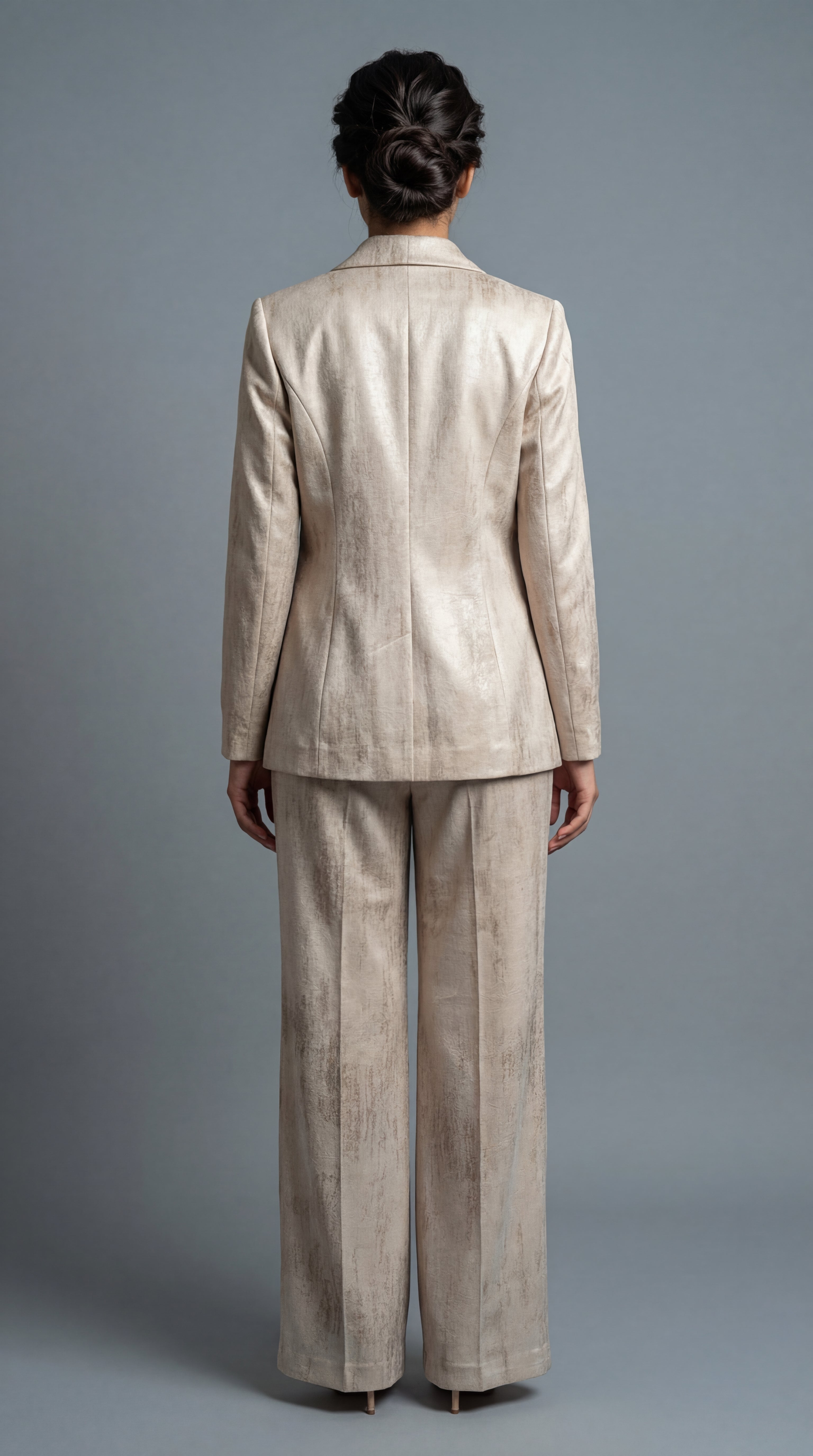 Champagne Textured Pantsuit