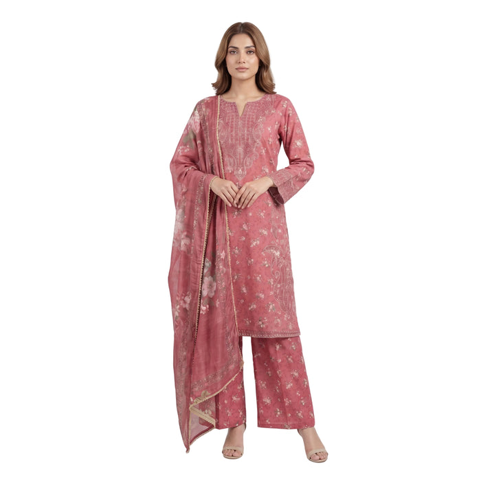 Muskin Crimson Flora – 3PC Suit