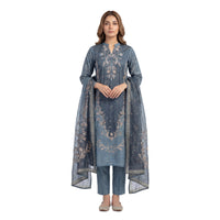 Mohagni Andaz Azure Bloom – 3PC Lawn Suit