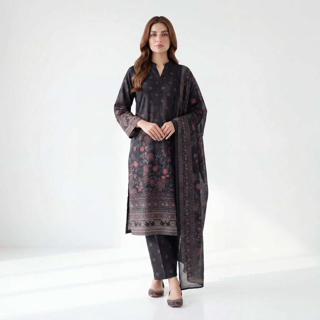 Mohagni Andaz Midnight Noir – 3PC Lawn Suit