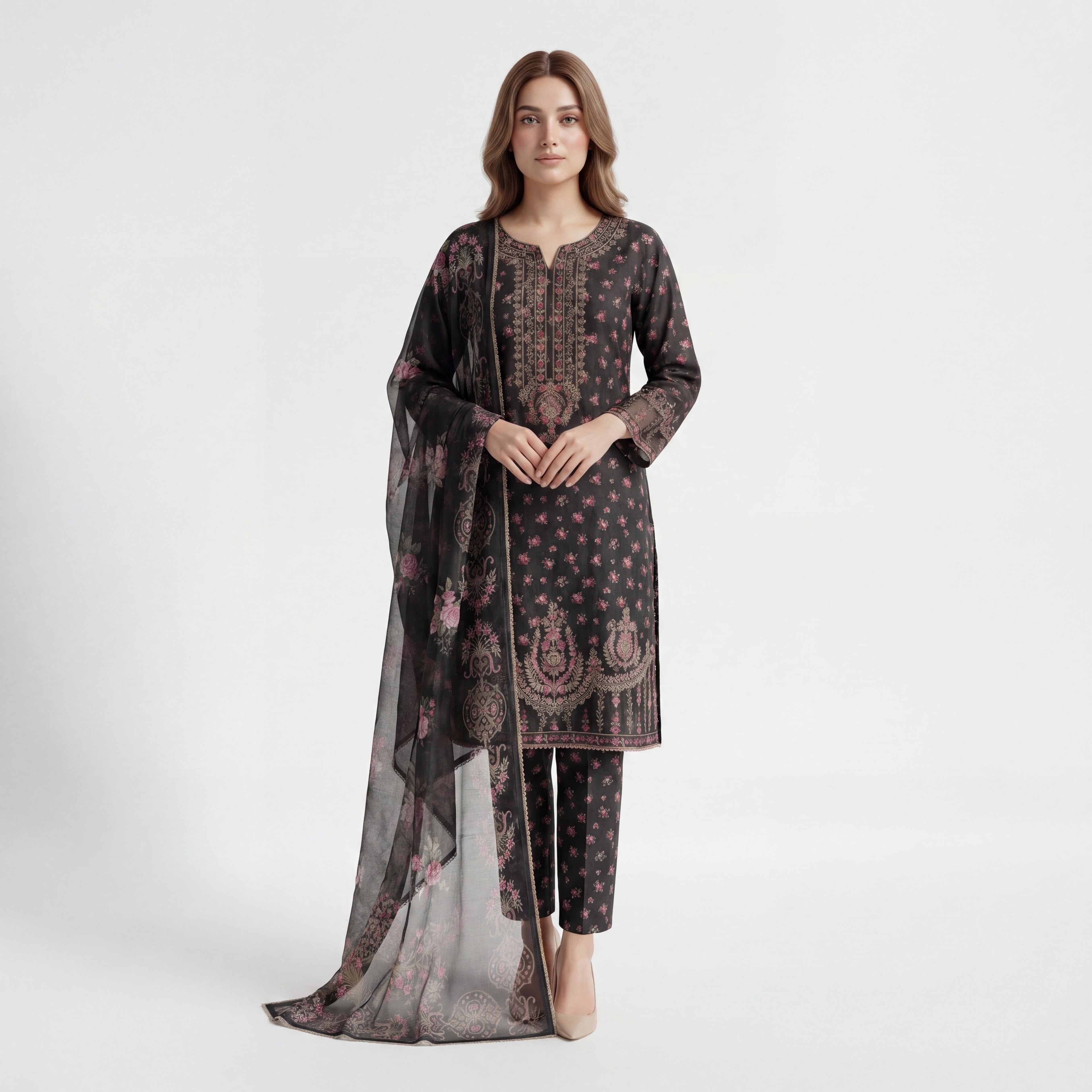 Muskin Black Aura – 3PC Suit