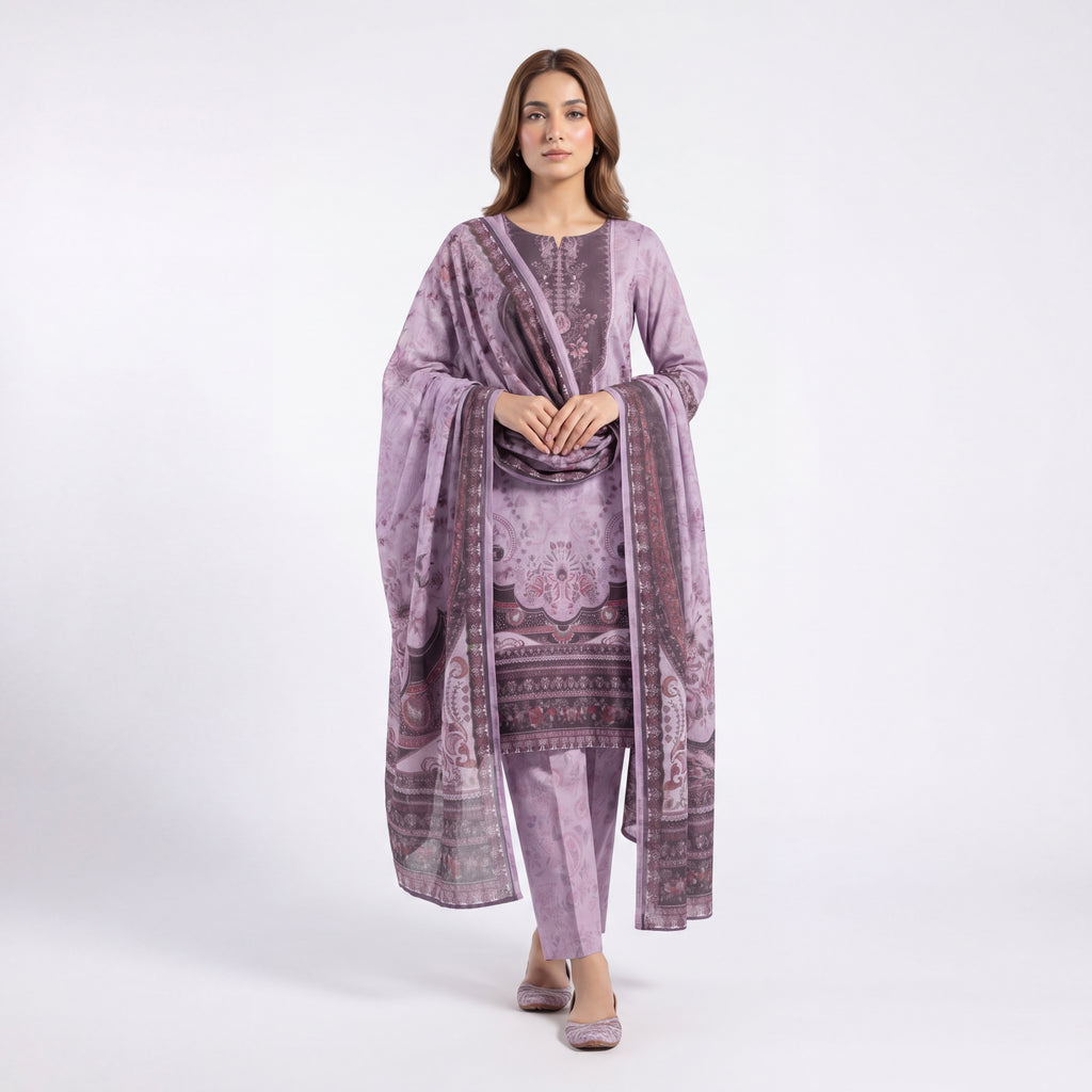 Mohagni Andaz Royal Amethyst – 3PC Lawn Suit