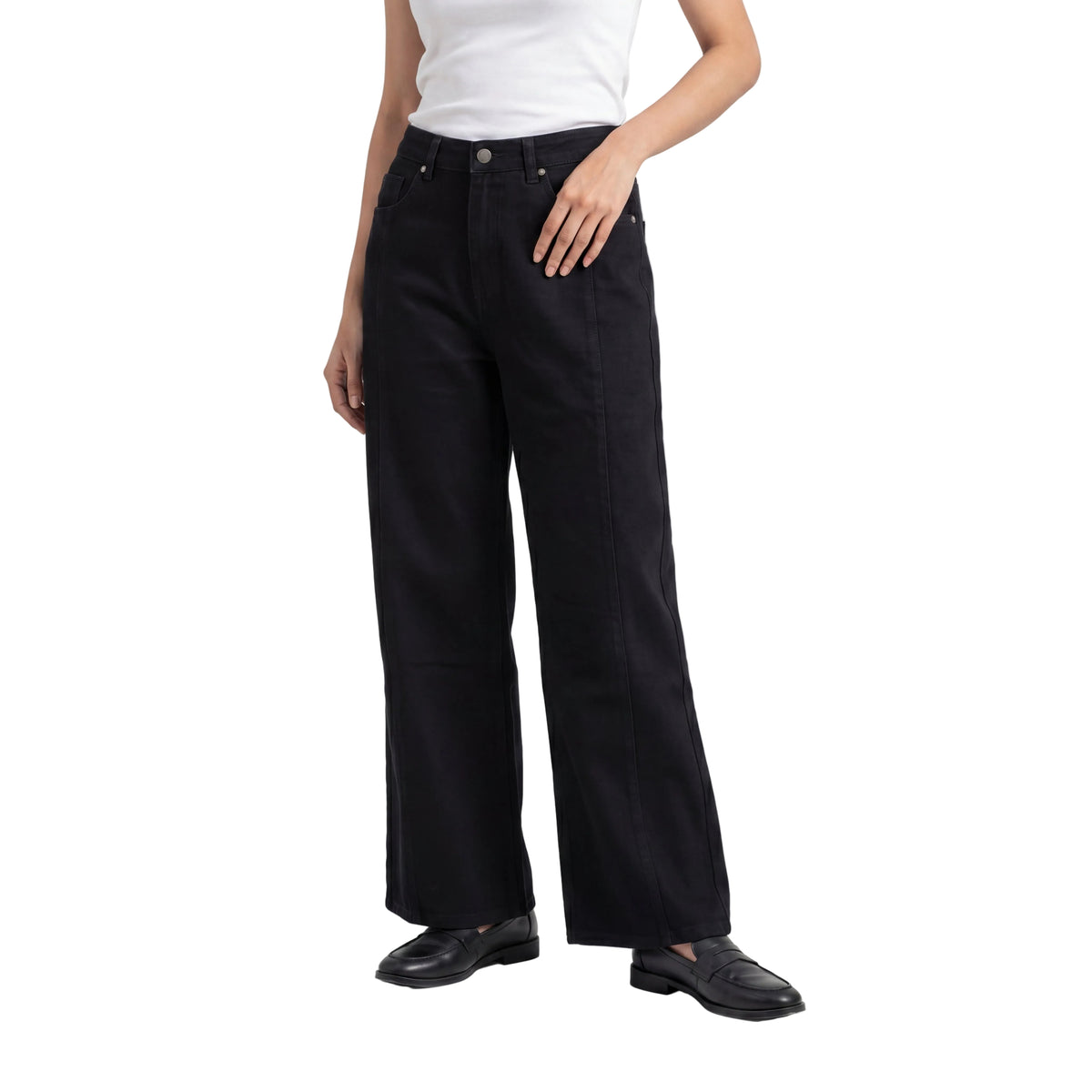 Noir Wide Leg Jeans