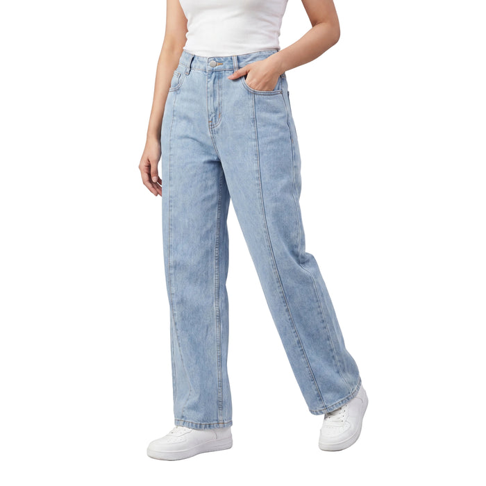 Ice Blue Wide Leg Jeans