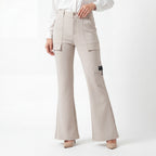 Stone Utility Flare Trouser