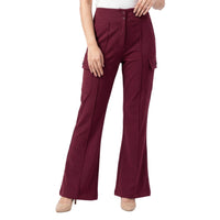 Merlot Cargo Flare Trouser