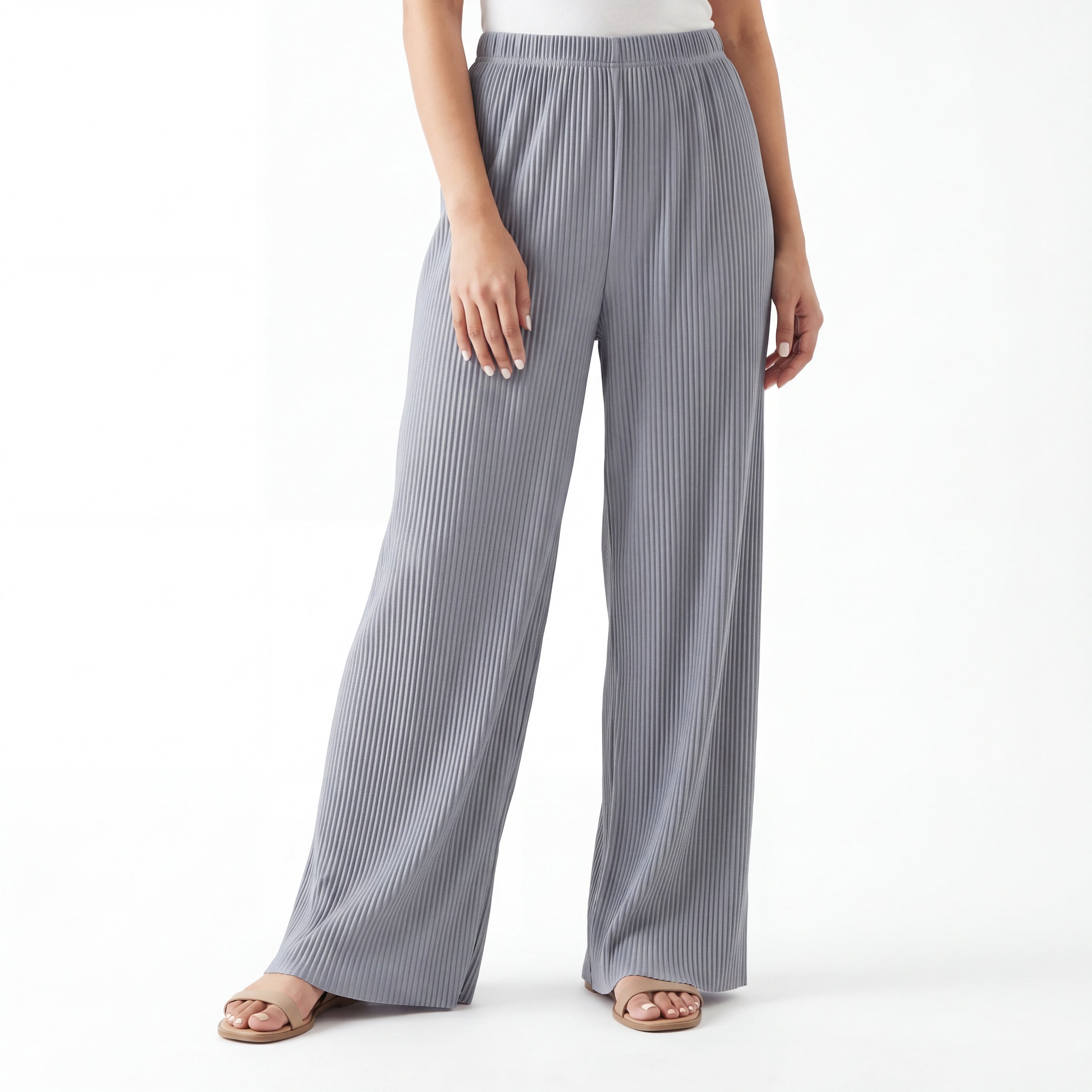 Slate Pleat Palazzo