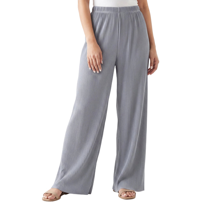 Slate Pleat Palazzo Trouser