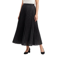 Noir Shimmer Pleat Skirt
