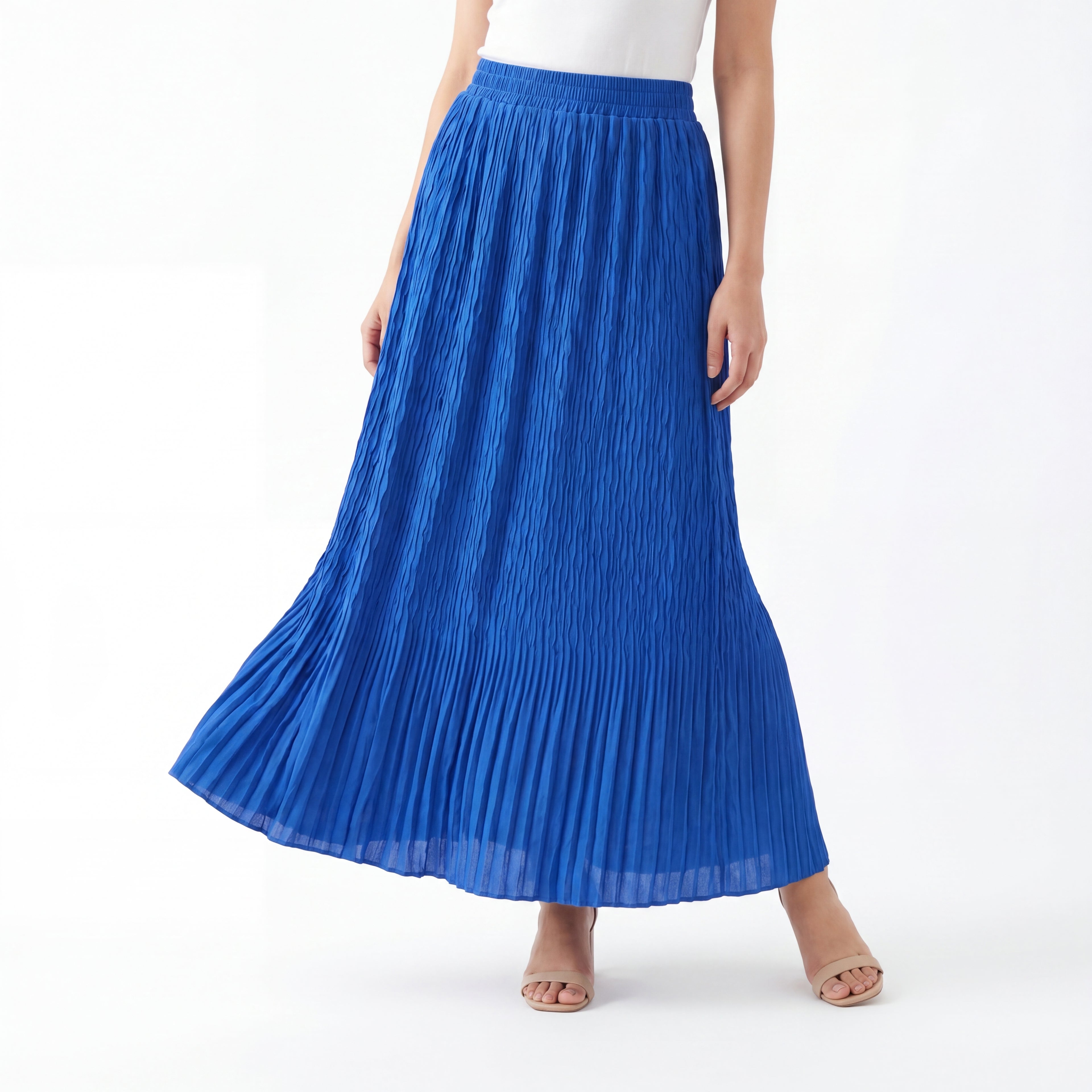 Cobalt Crinkle Skirt