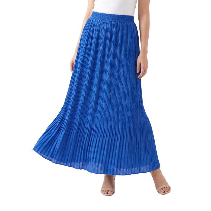 Cobalt Crinkle Skirt