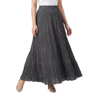 Graphite Crinkle Tier Skirt