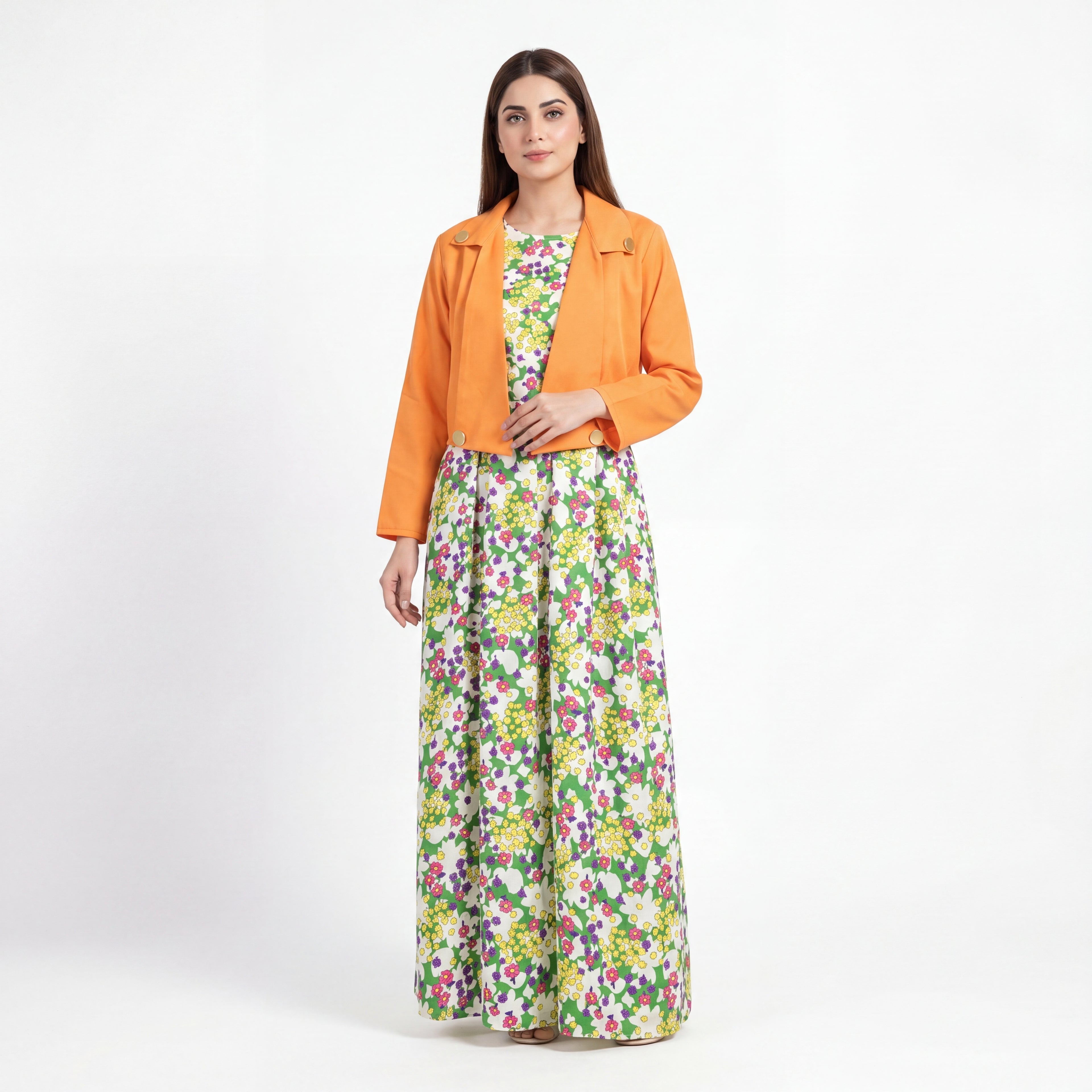 Garden Print Jacket Maxi