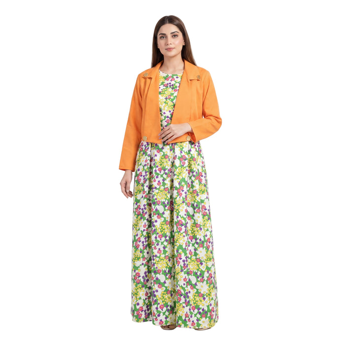 Garden Print Jacket Maxi