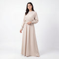 Latte Smocked Waist Maxi