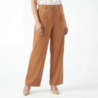 Toffee Wide Leg Formal Pants