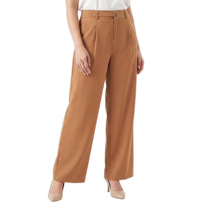 Toffee Wide Leg Formal Pants