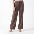 Mocha Wide Leg Formal Pants