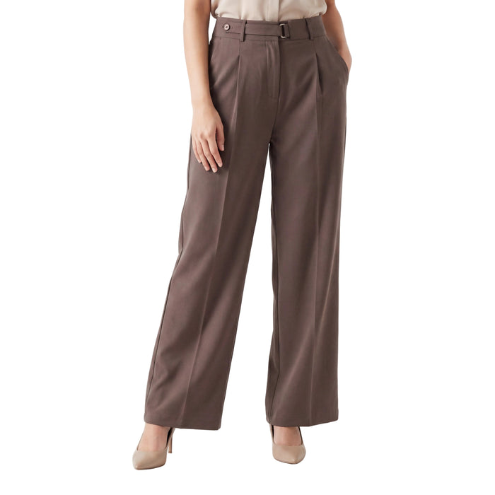 Mocha Wide Leg Formal Pants