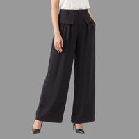 Noir Patch Pocket Formal Pants