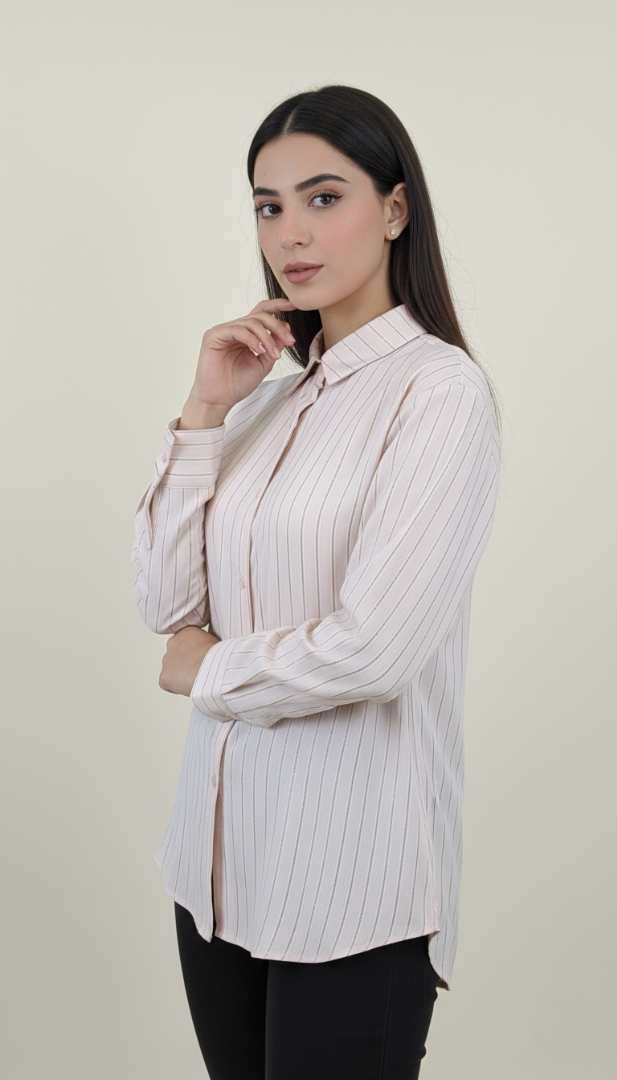 Soft Pink Striped Shirt